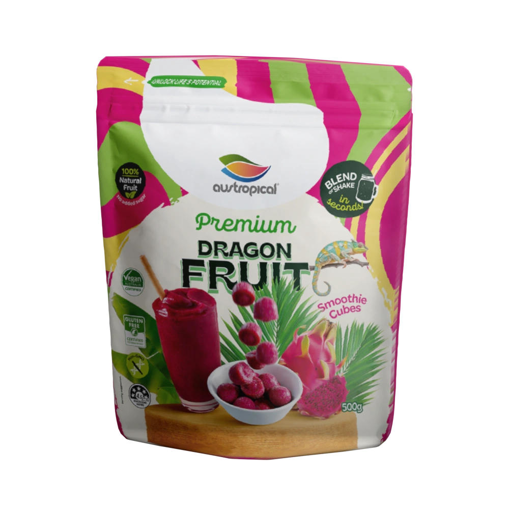 Dragon fruit smoothie cubes pouch