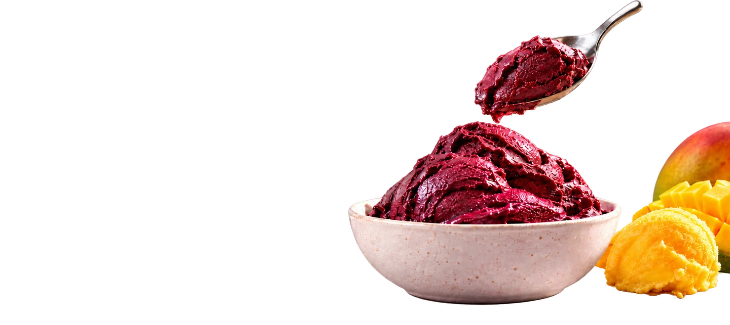 A bowl of Austropical açaí with a scoop of mango